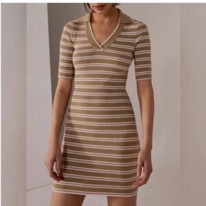 Favorite Daughter The Tennis Dress striped polo knit dress